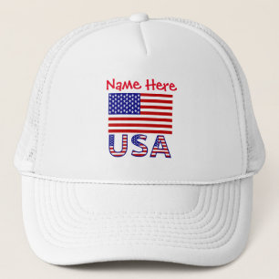 Personalised Heritage USA Flag  Trucker Hat