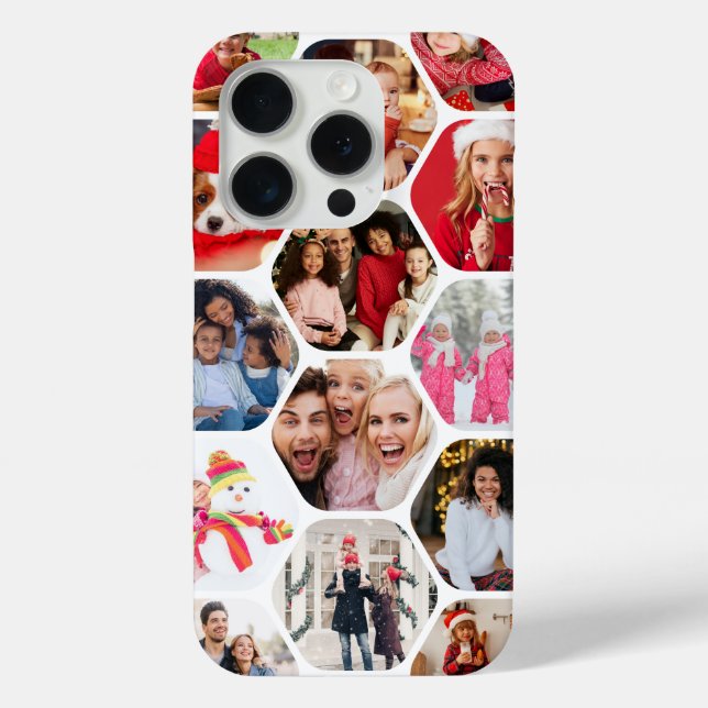 Personalised Hexagon Multi Photo Collage Case-Mate iPhone Case (Back)