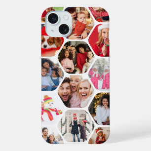 Personalised Hexagon Multi Photo Collage iPhone 15 Plus Case
