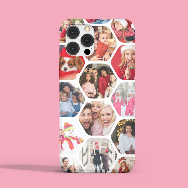 Personalised Hexagon Multi Photo Collage iPhone Case (Creator Uploaded)