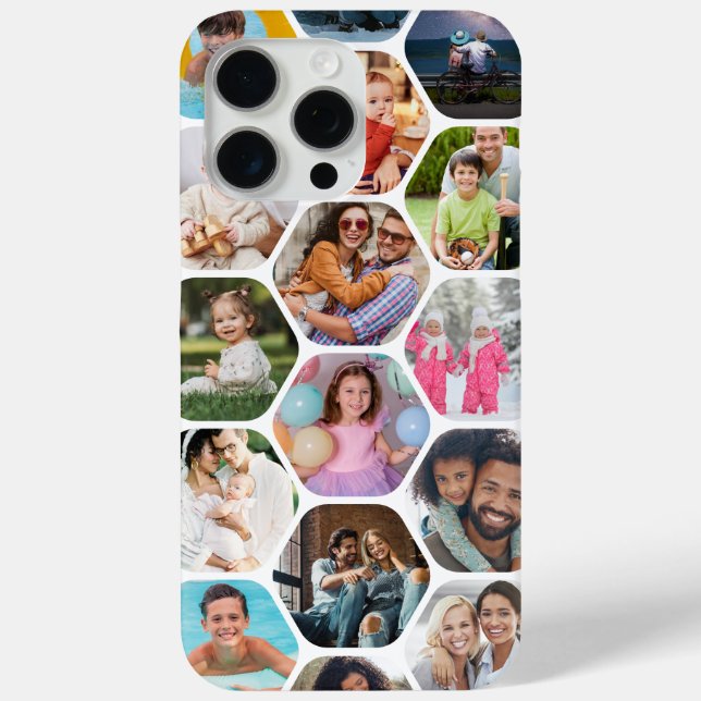 Personalised Hexagon Photo Collage Gift Case-Mate iPhone Case (Back)