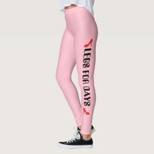 Personalised High Heel Quote in Pink Leggings