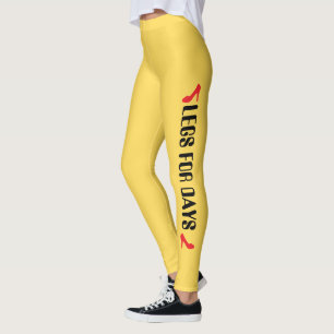 Personalised High Heel Quote Yellow Leggings