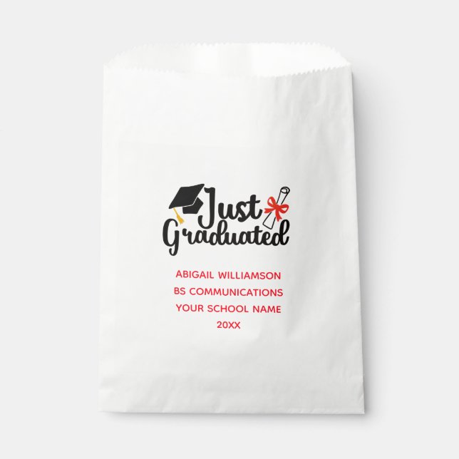 Personalised High School College Graduation  Favour Bags (Front)