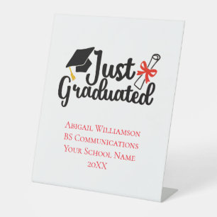 Personalised High School College Graduation Pedestal Sign