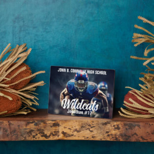 Personalised  High School Football Player Photo Plaque