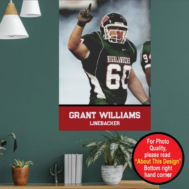 Personalised High School or College Football  Poster (Creator Uploaded)