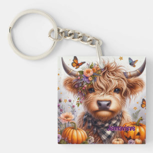 Personalised Highland Calf Acrylic Keychain