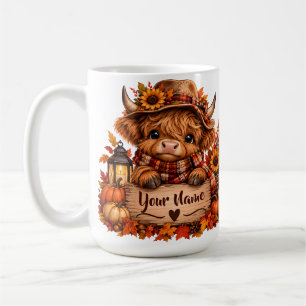 Personalised Highland Cow Fall Mug