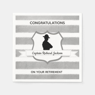 Personalised Highway Patrolman Retirement Party Napkin