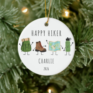 Personalised Hiking Christmas Ornament