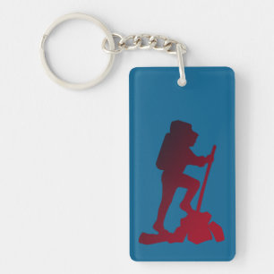 Personalised Hiking Happy Birthday Grandpa Key Ring