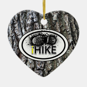 Personalised Hiking "iHIKE" Heart Ornament