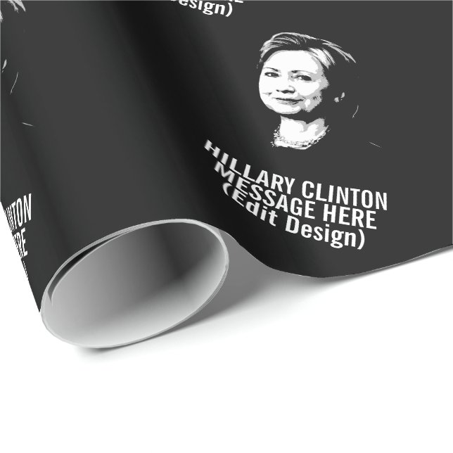Personalised Hillary Clinton Wrapping Paper (Roll Corner)
