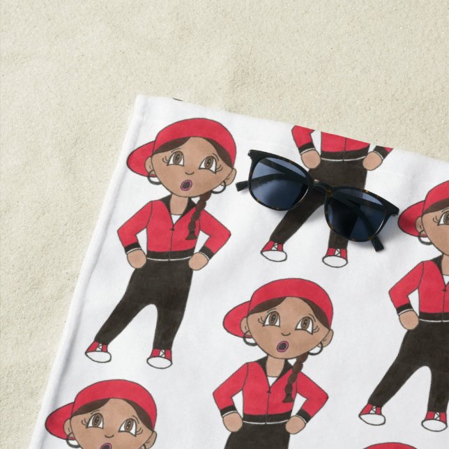 Personalised Hip Hop Dance Class Teacher Dancer Beach Towel (In Situ)