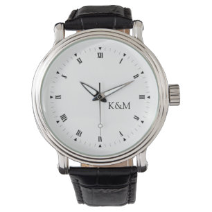 Personalised his and her initials watch