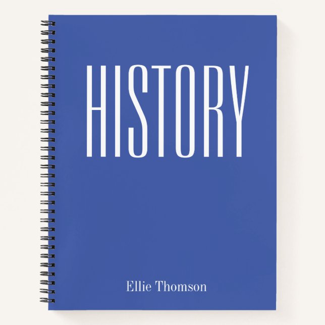 Personalised History Class Simple Graph Paper Notebook (Front)