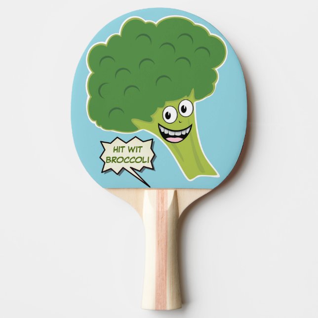 Personalised Hit Wit Broccoli Ping Pong Paddle (Front)