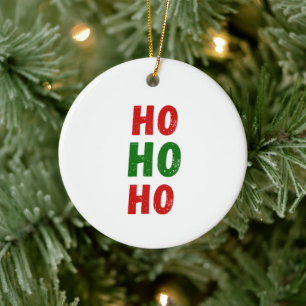 Personalised ho ho ho christmas ornament 