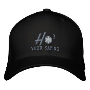 Personalised Ho Ho Ho Snowflake Design Embroidered Hat