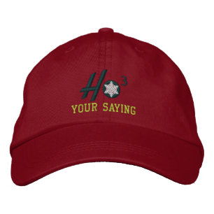 Personalised Ho Ho Ho Snowflake Embroidered Hat