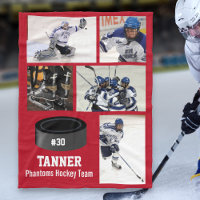Personalised Hockey 5 Photo Collage Name Team # Fl