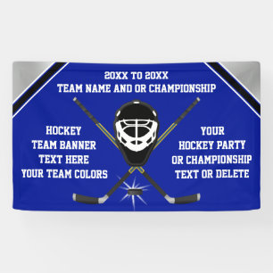 Personalised Hockey Banner in YOUR COLORS and TEXT