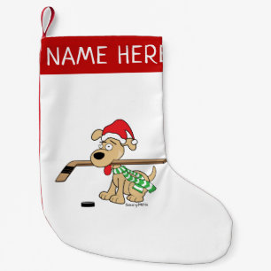 Personalised Hockey Dog Christmas Stocking