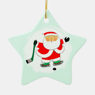Personalised Hockey Gift Ceramic Tree Decoration