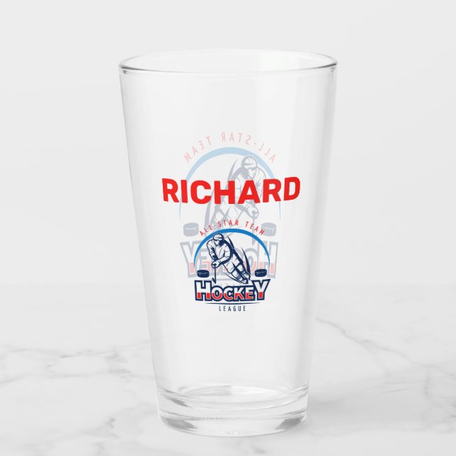 Personalised Hockey Glass (Back)
