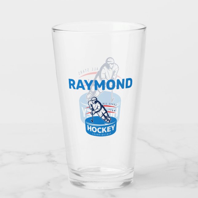 Personalised Hockey Glass (Back)