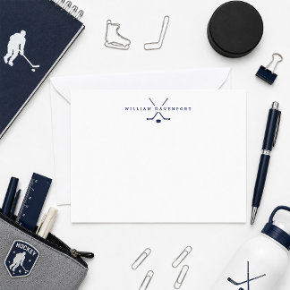 Personalised Hockey Note Card