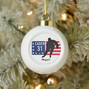 Personalised Hockey Ornament
