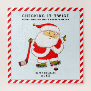 Personalised Hockey Player Gift Jigsaw Puzzle