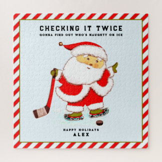 Personalised Hockey Player Gift Jigsaw Puzzle