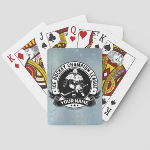 Personalised Hockey Player Ice Rink Team Athlete  Playing Cards