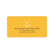 Personalised Hockey Theme Return Address Label