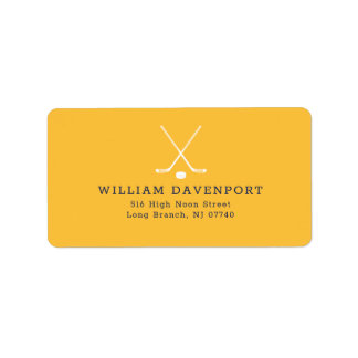 Personalised Hockey Theme Return Address Label