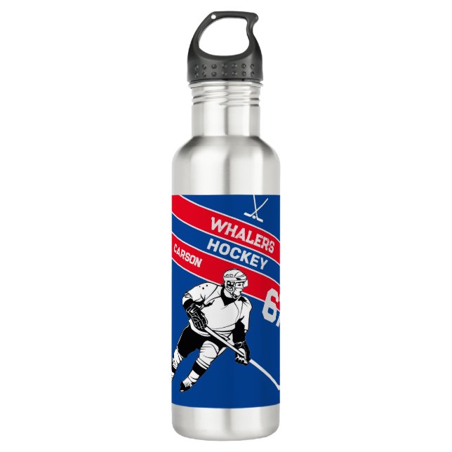 Personalised Hockey Water Bottle (Front)