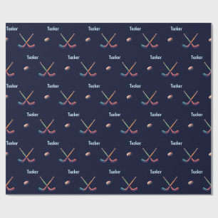 Personalised Hockey Wrapping Paper 