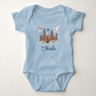 Personalised Hogwarts Castle Baby Bodysuit