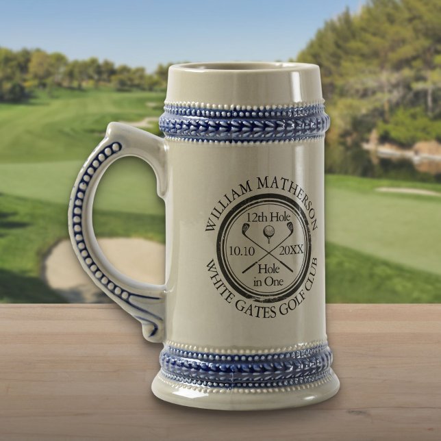 Personalised Hole in One Classic Golf Beer Stein (Personalized Hole in One Classic Golf Beer Stein)