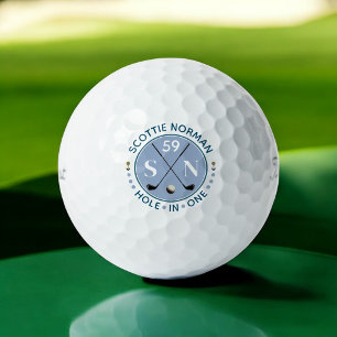 Personalised hole-in-one Classic Monogram Golf Balls