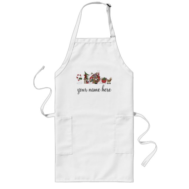 Personalised Holiday Baking Apron (Front)