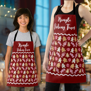 Personalised Holiday Baking Team Christmas Apron