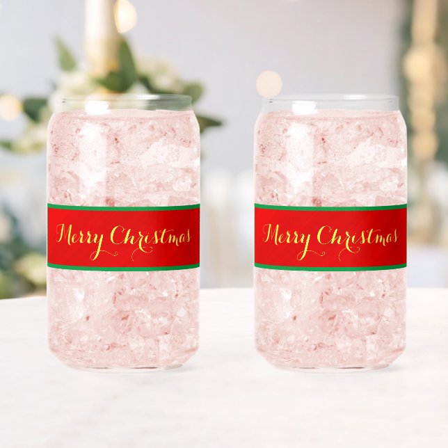 Personalised Holiday Glamour Can Glass (Insitu (Wedding))