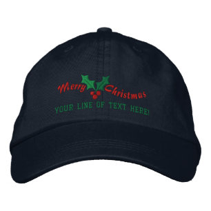 Personalised Holiday Greetings Embroidered Hat