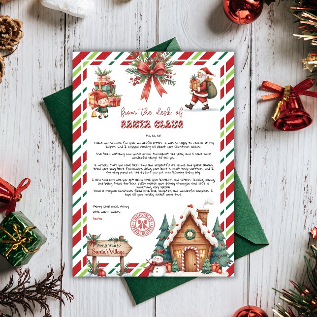 Personalised Holiday Letter From Santa For Kids   (Creator Uploaded)