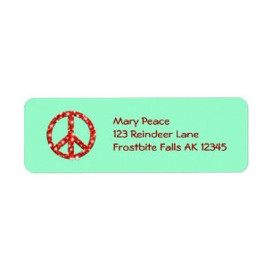 Personalised Holiday Peace Address Labels