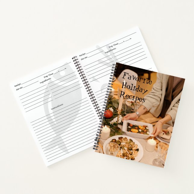 Personalised Holiday Recipe Book (Inside)